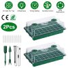 2Pcs 40 Cells Seed Starter Tray Plant with Grow Light