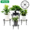4Packs Iron Plotted Plant Stands