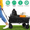 200L Collapsible Folding Wagon Cart With Drink Holders