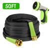 50FT Non-Expandable Garden Hose Kink-Free Lightweight Water Hose