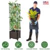 62.99IN Raised Garden Bed Planter Box with Trellis Wheels Self-Watering