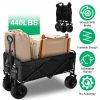 200L Collapsible Folding Wagon Cart With Drink Holders