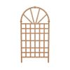 77-inch Outdoor Light Brown Vinyl Lattice Garden Trellis with Arched Top