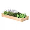 Unfinished Cedar Wood Raised Garden Bed Planter
