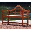 Solid Wood Outdoor Lattice Back Garden Bench