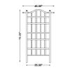75-inch Outdoor White Vinyl Garden Plant Trellis with Ground Anchors