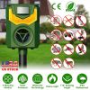 Solar Ultrasonic Animal Repeller with Flame Light