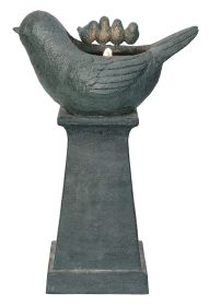 Bird Pedestal Outdoor Water Fountain