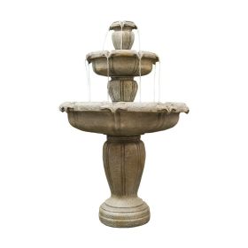 48inches Outdoor Concrete Floor Water Fountain with Submersible Electric Pump