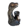 16.9x15x31.3" Decorative Brown Water Foutain with Otter Design