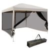 210D Oxford 10' x 10' Pop Up Canopy Tent with Netting