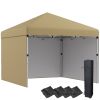 10' x 10' Pop Up Canopy Tent with 3 Sidewalls