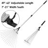 63in Adjustable Garden Leaf Rake