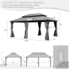 12' X 18' Hardtop Gazebo  with Galvanized Steel Double Roof Canopy