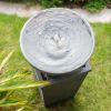 44.5" Polyresin Gray Zen Bowl Water Fountain