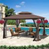 13x10 Outdoor Patio Gazebo Canopy Tent With Ventilated Double Roof