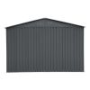 10' x 12' Galvanized Steel Metal Garden Shed with Lockable Doors