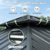 10' X 10'  Aluminum Metal Gazebo with Galvanized Steel Double Roof Canopy