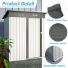 5 X 3 Ft Galvanized Metal Garden Shed With Lockable Doors