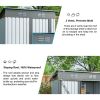 5 X 3 Ft Galvanized Metal Garden Shed With Lockable Doors
