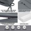 2PCS Set Outdoor Lounge Chair Cushion Replacement (Gray)