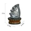 11inches Buddha Fountain Fengshui Indoor Tabletop Decorative Waterfall Kit
