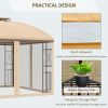 10' x 10' Patio Gazebo with Corner Shelves