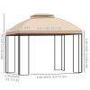 10' x 10' Patio Gazebo with Corner Shelves