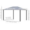 10' x 13' Patio Gazebo, Aluminum Frame