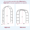 78"H x 45"W Metal Garden Arch Trellis