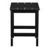 36*36*47cm Single Layer Square HDPE Side Table Black