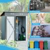 5 X 3 Ft Galvanized Metal Garden Shed With Lockable Doors