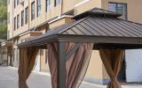 12*12FT patio gazebo  with steel canopy