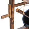 Wooden Wishing Well Fountain with Adjustable Water Flow Rate