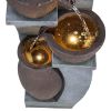 32.8" H 4-Tier Modern Outdoor Water Fountain
