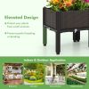 2 Set Elevated Plastic Raised Garden Bed Planter Kit