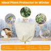 3Pcs Winter Plant Cover Bags with Drawstring