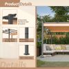 10' x 13' Aluminum Patio Pergola with Retractable Pergola Canopy