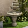 48inches Outdoor Concrete Floor Water Fountain with Submersible Electric Pump