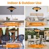 1500W Outdoor Hanging Patio Heater Ultra-Quiet Electric Heating Lamp