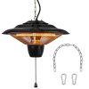 1500W Outdoor Hanging Patio Heater Ultra-Quiet Electric Heating Lamp