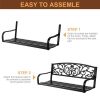 50" Iron&PVC Outdoor Courtyard Decoration Park Leisure Bench