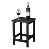 36*36*47cm Single Layer Square HDPE Side Table Black