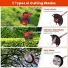 3 in 1 Electric Cordless Grass Trimmer With Wheels