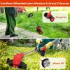 3 in 1 Electric Cordless Grass Trimmer With Wheels