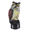 Solar Powered Owl Decoy with Flashing Eye Hoot Sound I
