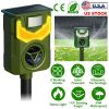 Solar Ultrasonic Animal Repeller with Flame Light