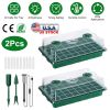 2Pcs 40 Cells Seed Starter Tray Plant with Grow Light