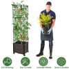 62.99IN Raised Garden Bed Planter Box with Trellis Wheels Self-Watering