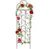 60-inch Tall Outdoor Iron Garden Trellis in Bronze Metal Finish